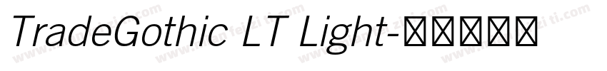TradeGothic LT Light字体转换
